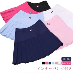 ゴルフ スカート インナーパンツ付き プリーツスカート ゴルフウェア レディース ゴルフスカート ミニスカート テニス おしゃれ スポーツ 春 夏 キュロット テニスウェア スポーツウェア オールシー#pop163