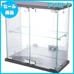 【特売】不二貿易 コレクションケース フィギュアケース 幅42.5×奥行20×高さ42.5cm ブラック 2段 背面ミラー 卓上 組立商品 74073