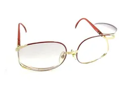 ChristianDior クリスチャンディオール 2250 43 度入り サングラス 眼鏡 メガネ レディース レッド系×ゴールド系 DF7427