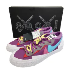 NIKE ナイキ ×sacai BLAZER LOW PURPLE DUSK カウズ サカイ ブレーザー スニーカー DM7901-500 US9 27cm パープル メンズ