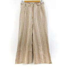 センスオブプレイスバイアーバンリサーチ パンツ ボトムス ワイド ストライプ柄 レディース Mサイズ ベージュ URBAN RESEARCH 【中古】