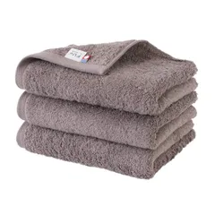 【特売】ブルーム 今治タオル 認定 FUu(ふぅ) フェイスタオル 3枚セット やわらか ふわふわ 厚手 吸水 ホテル仕様 日本製 綿100％ (アッシュブラウン)