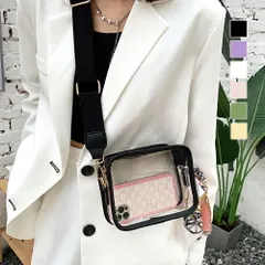 スカーフ付きクリアバッグ レディース かばん ショルダーバッグ 10代 20代 30代 韓国ファッション コンパクト ストリート 旅行 こでかけ