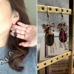 特別価格♡ 揺れる　大ぶり　七色に輝くビジュー　春　ピアス