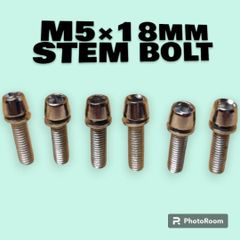 自転車 ステムボルト ステンレス製 シルバー 6本 サイズ M5×18㎜ 錆びついたボルトの交換やレストアにおすすめ！