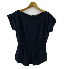 マークバイマークジェイコブス ブラウス シャツ トップス フレンチ袖 シルク100% レディース XSサイズ 紺 MARC BY MARC JACOBS 【中古】のサムネイル