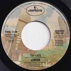 Junior Too Late / (Instrumental) Mercury US 76150 211784 SOUL ソウル レコード 7インチ 45