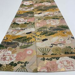 丸帯 アンティーク ヴィンテージ 全通 金帯 384cm 花嫁衣装 貸衣装 中古 リサイクル 結婚式 婚礼 着付け 舞台 きもの 着物 4097