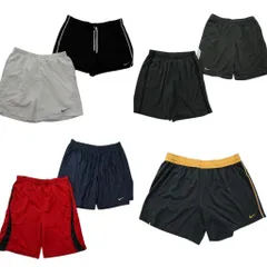 古着卸 まとめ売り ナイキ NIKE ショートパンツ 7枚セット (メンズ 2XL ) スウォッシュロゴ ウーブン イージーパンツ 中古 古着 NA4627