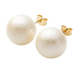 【ナチュラル×ピアス】[Cream dot. クリームドット公式] ピアス レディース  金属アレルギー ニッケルフリー クリップ式 スタッド コットンパール ビッグパール 大粒 大きめ 大人 シンプル 