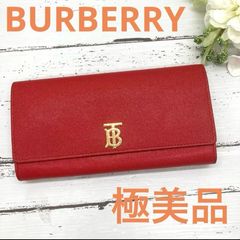 新品】BURBERRY バーバリー 長財布 レッド 赤 レザー ノバチェック 