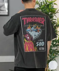 【ムラスポ公式】新品 THRASHER スラッシャー 半袖 Tシャツ メンズ バックプリント オーバーサイズ 252TH1ST028 ムラサキスポーツ限定