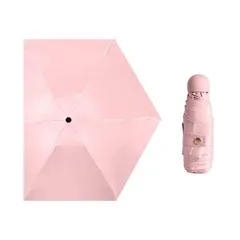 日傘 コンパクト 17cm 折りたたみ傘 レディース 超軽量 190g UVカット UPF50＋ 以上 晴雨兼用 完全遮光 持ち運びに便利(ピンク)