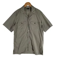 極美品 Paul Smith ポール・スミス 無地 春夏 SS 半袖シャツ コットン カーキ メンズ S【古着】【中古】【送料無料】