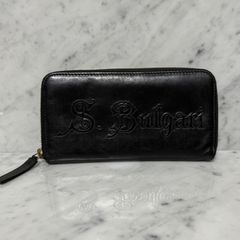 希少 ブルガリ 長財布 ラウンドジップ コレツィオーネ S.BVLGARI 黒