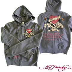 Ed Hardy パーカー ネオグランジ ベロア 刺繍 希少 y2k 限定値下げ