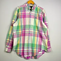 【現状渡し品】RALPH LAUREN ラルフローレン 90's MADRAS CHECK BD L/S SHIRT 90年代 マドラス チェック ボタンダウン ロングスリーブ シャツ 長袖 トップス 【145-250930-yo-13-tei】