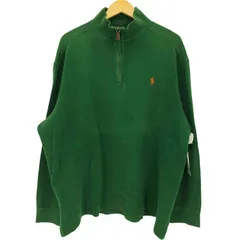 ポロバイラルフローレン Polo by RALPH LAUREN 90-00s ポニー刺繍 ハーフジップ スウェットプルオーバー メンズ  XXL