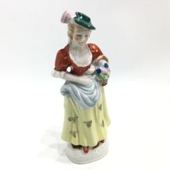 ヴィンテージ : ビクトリアン風 陶器製女性像 置物 - メルカリ