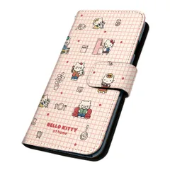 サンリオ 正規品 ハローキティ iPhone16e ケース 手帳型 スマホケース [デザイン:8.ファミリーPT/マグネットハンドあり] SANRIO キティ