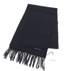 未使用品♪【Paul Smithポール・スミス】マフラー★黒★ラムウール100%★ユニセックス