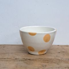 ポーランド食器ポーリッシュポタリー_コーヒー豆柄 ボウル どんぶり 
