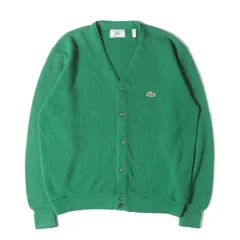 LACOSTE ラコステ カーディガン グリーン サイズ:L | 70s IZOD LACOSTE 糸巻き青ワニタグ アクリルニット カーディガン | USA製 | 70年代 ヴィンテージ 古着 | トップス 羽織り セーター【中古】