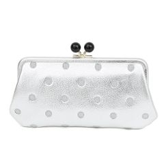 長財布 財布 レディース がま口財布 シルバードット Perche ペルケ アクリル玉 SVDOT 本革 革 おしゃれ さいふ お財布 小銭入れ がま口