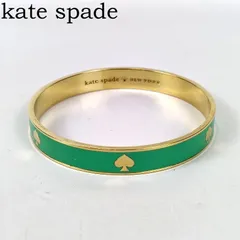 kate spade ケイトスペード ブレスレット バングル アクセサリー レディース グリーン×ゴールド ブランド 中古