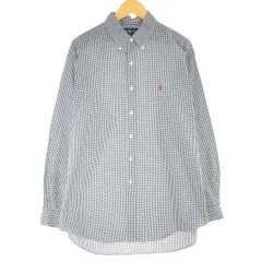 古着 ラルフローレン Ralph Lauren BLAKE ギンガムチェック 長袖 ボタンダウンチェックシャツ メンズL/eaa453486