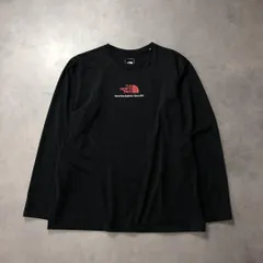 GQ2147◇THE NORTH FACE : アブソルートリーノーティー 長袖 プリント Ｔシャツ ◇XL◇黒 Absolutely No Tee ノースフェイス