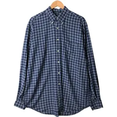 古着 90~00年代 ノーティカ NAUTICA チェック柄 長袖 ボタンダウン レーヨンシャツ USA製 メンズL相当 ヴィンテージ/eaa594548