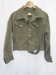 ◇ Θ cepo セポ コットン 長袖 Ｇジャン デニム ジャケット サイズM カーキ系 レディース E  【1508060004741】