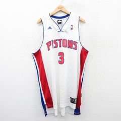 XL/古着 アディダス adidas ノースリーブ Tシャツ メンズ NBA デトロイトピストルズ ロドニースタッキー 3 メッシュ地 大きいサイズ ロング