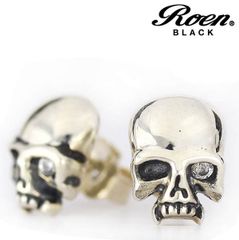 Roen BLACK ロエンブラック スタッドピアス シルバー925 スカル メンズアクセサリー