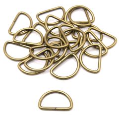 JoyWave アンティークゴールド Dカン 内径25mm30個入 10/13/15/20/25/32/38mm 鉄製 細め 金具 ハンドメイド 手芸 レザークラフト D型 カン バッグ ショルダーベルト