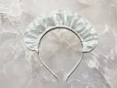 ダブルフリルのメイドカチューシャ 白