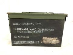 【米軍放出品】アンモボックス アンモ缶 1個 ミリタリー アモカン 1000 CRTG 9MM BALL M882 弾薬箱 (80)AD23BK-3