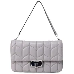 マイケルコース バッグ MICHAEL KORS レザー ペイトン キルティング 2way ショルダー クラッチ バッグ ペールグレー 35S9SP6C3L