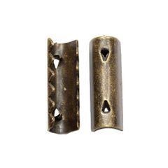 アクセサリーパーツ 金具 ゴム留め金具 Ｓサイズ 金古美 アンティークゴールド １０コ入り