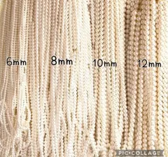 パールビーズ　セット　6mm 8mm 10mm 12mm 貫通穴あり　まとめ売り　アクリルビーズ　アクセサリーパーツ　ハンドメイド