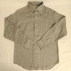 UNITED ARROWS 長袖シャツ Mサイズ ストライプ グレー 綿 コットン ユナイテッドアローズ 日焼け対策 紫外線対策 冷房対策 AIG7-14E