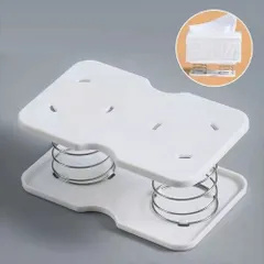 ティッシュケース用スプリングホルダー 取り出しやすい底上げバネ 便利アイテム マスク・ペーパー収納対応 ポップアップ補助パーツ ni10000a489