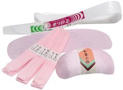 【色:ピンク】ホワイト ピンク 7点セット 2色 着付け小物 (帯枕、前板、衿芯