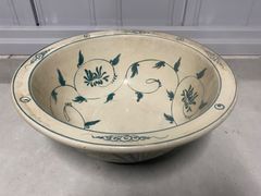 水鉢　模様　陶器鉢　睡蓮鉢　めだか鉢　花器　めだか　金魚　水生植物　睡蓮　ビオトープ　インテリア