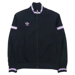 adidas 90年代 デサント社製 トラックジャケット ジャージ M ブラック ポリエステル トレフォイルロゴ 日本製