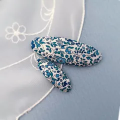 リバティパッチンピン No.12 《2個セット》 ラプティフルール パッチンピン　キッズピン　キッズアクセサリー  ヘアアクセサリー　ヘアピン　キッズ　ベビー　 スリーピン リバティ ママ 親子　姉妹　お揃い　おそろい ぱっちん 子供 子ども こども