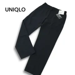【新品 未使用】 UNIQLO ユニクロ 春夏 感動パンツ★ ウールライク テーパード スラックス パンツ Sz.M メンズ ネイビー
