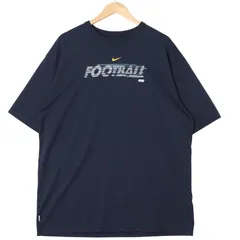 NIKE ナイキ DRI-FIT クルーネック半袖プリントTシャツ メンズUS-XL ポリエステル ネイビー hsc-0276n