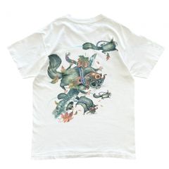 M～L 90s ヴィンテージ モモンガ Tシャツ アニマル 両面 ビック プリント シングルステッチ ホワイト